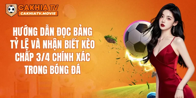Hướng dẫn đọc bảng tỷ lệ và nhận biết kèo chấp 3/4 chính xác trong bóng đá